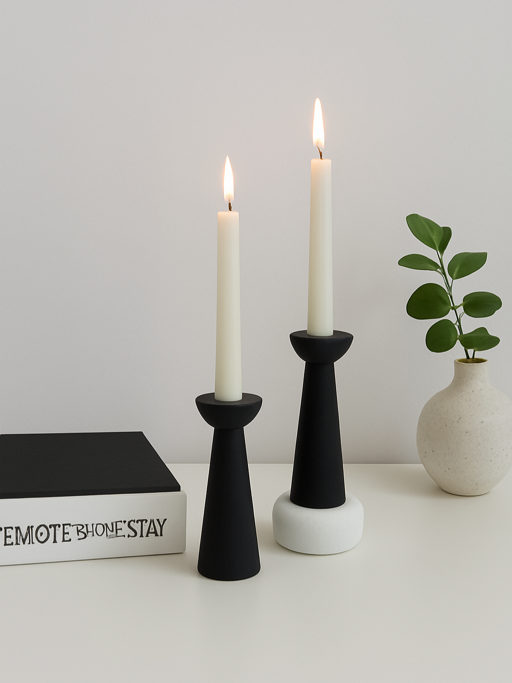 جاشمعی دکوری پایه بلند | شمعدان ژورنالی