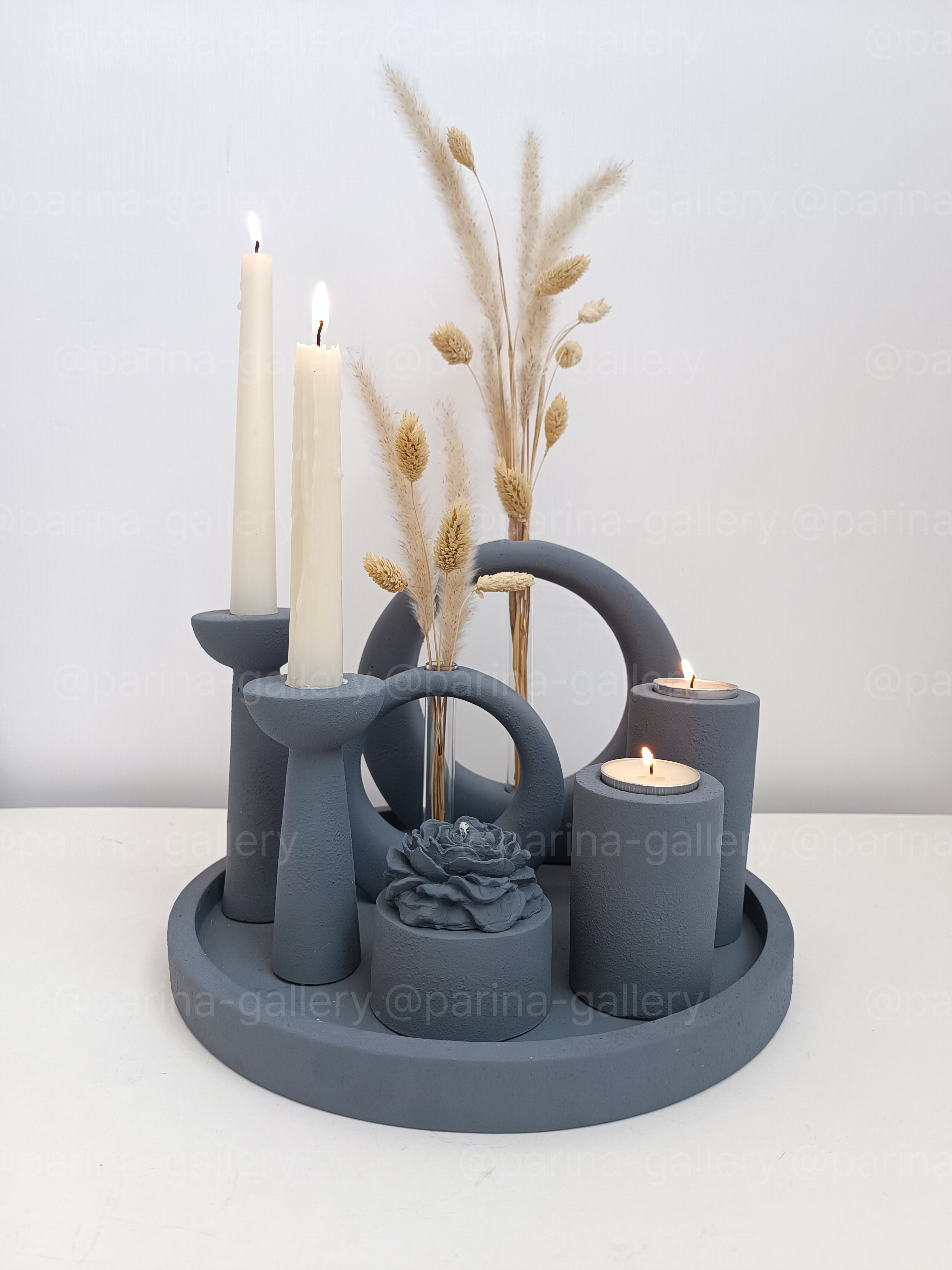 ست دکوری با شمع ها