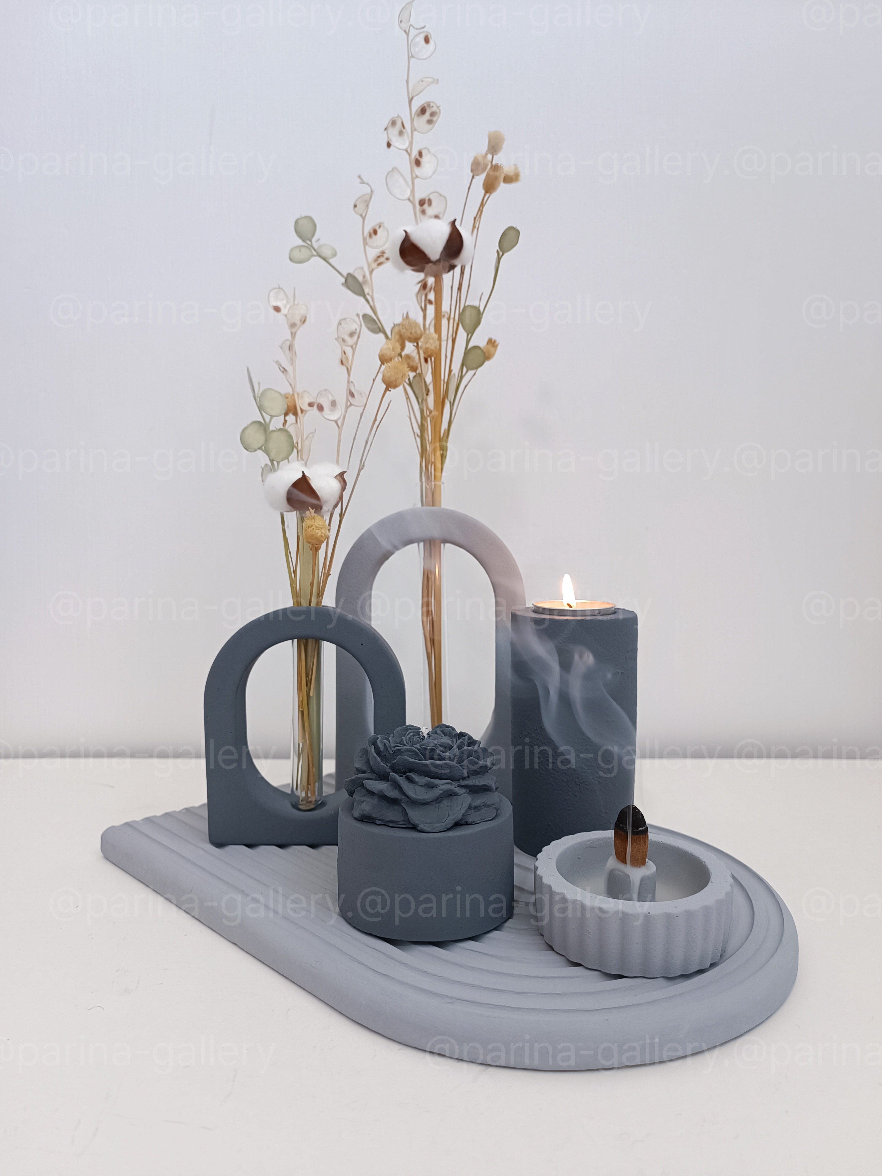 ست تزیینی و دکوری خانه | طوسی تیره و روشن